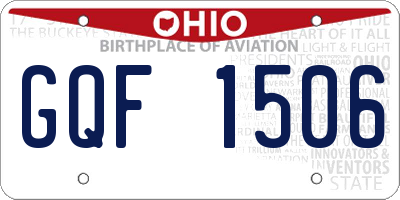OH license plate GQF1506