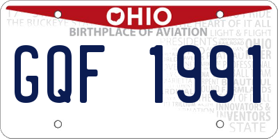 OH license plate GQF1991