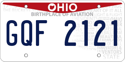 OH license plate GQF2121