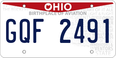 OH license plate GQF2491