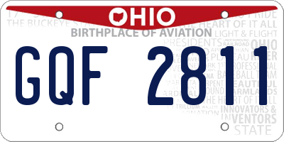 OH license plate GQF2811