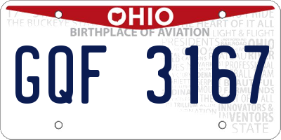 OH license plate GQF3167