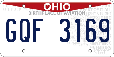 OH license plate GQF3169