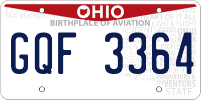 OH license plate GQF3364