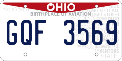 OH license plate GQF3569