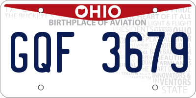 OH license plate GQF3679