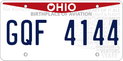 OH license plate GQF4144