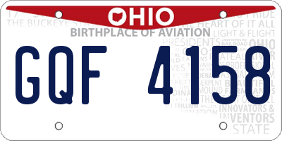 OH license plate GQF4158