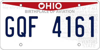 OH license plate GQF4161