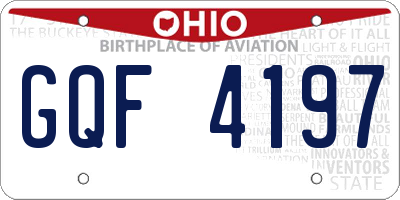 OH license plate GQF4197