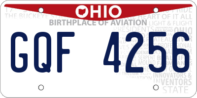OH license plate GQF4256