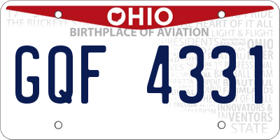 OH license plate GQF4331