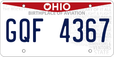 OH license plate GQF4367