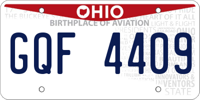 OH license plate GQF4409