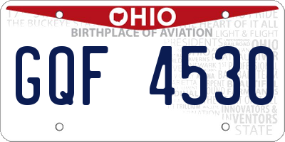 OH license plate GQF4530