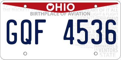OH license plate GQF4536