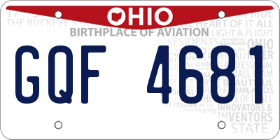 OH license plate GQF4681
