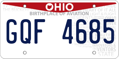 OH license plate GQF4685