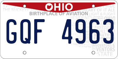 OH license plate GQF4963