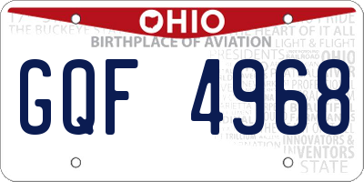 OH license plate GQF4968