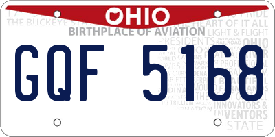 OH license plate GQF5168