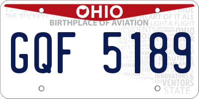OH license plate GQF5189