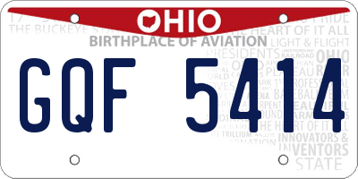 OH license plate GQF5414
