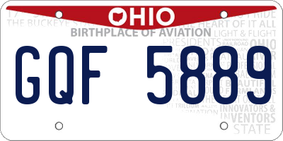 OH license plate GQF5889