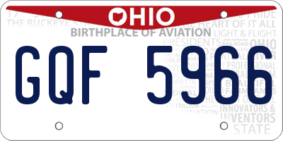 OH license plate GQF5966
