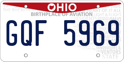 OH license plate GQF5969