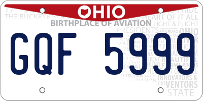OH license plate GQF5999