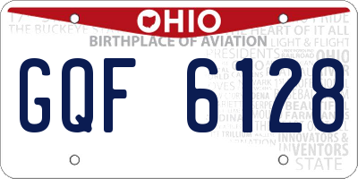 OH license plate GQF6128