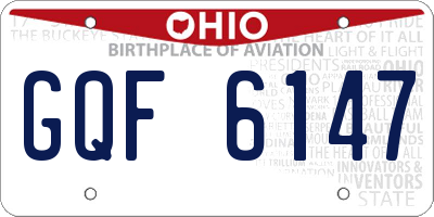 OH license plate GQF6147
