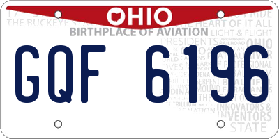 OH license plate GQF6196