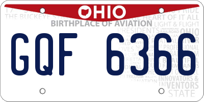 OH license plate GQF6366