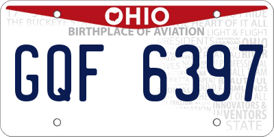 OH license plate GQF6397