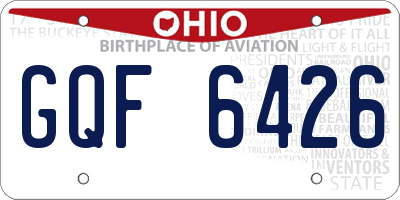 OH license plate GQF6426