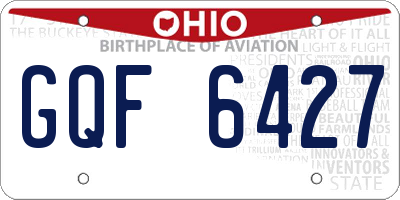 OH license plate GQF6427