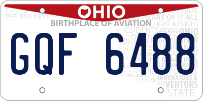OH license plate GQF6488