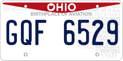 OH license plate GQF6529