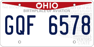 OH license plate GQF6578