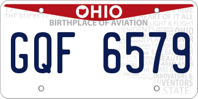 OH license plate GQF6579