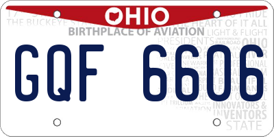 OH license plate GQF6606