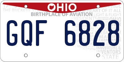 OH license plate GQF6828