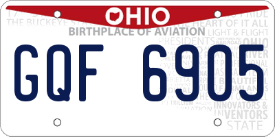 OH license plate GQF6905