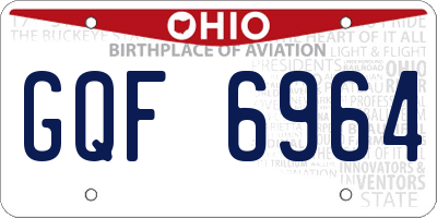 OH license plate GQF6964