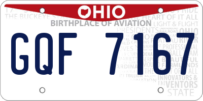 OH license plate GQF7167