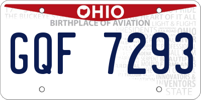 OH license plate GQF7293