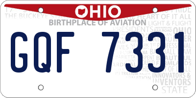 OH license plate GQF7331