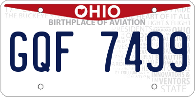 OH license plate GQF7499